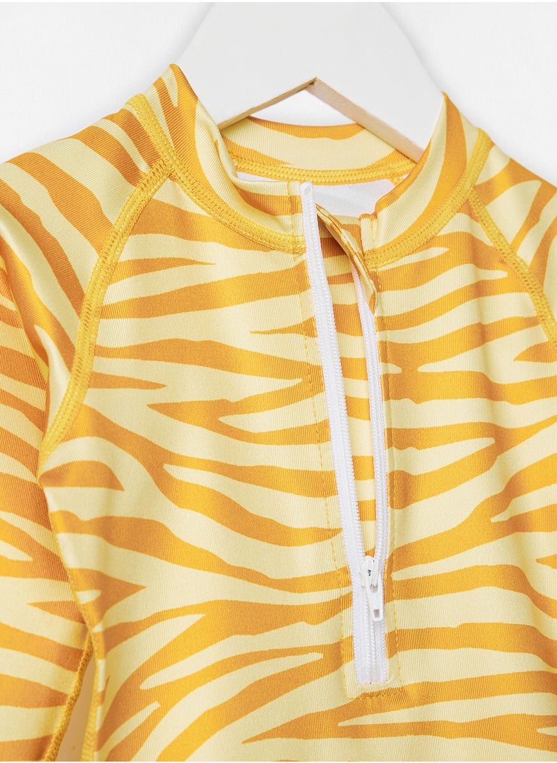 BEACH & BANDITS - Girls Tiger Print Swimsuit - Image 1