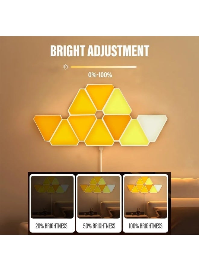 مصباح حائط مثلث ذكي بتقنية LED RGB، مصباح داخلي لإضفاء جو مميز، مصباح ألعاب، مصباح ديكور متزامن مع الموسيقى، تحكم عبر تطبيق بلوتوث (6) - Image 4