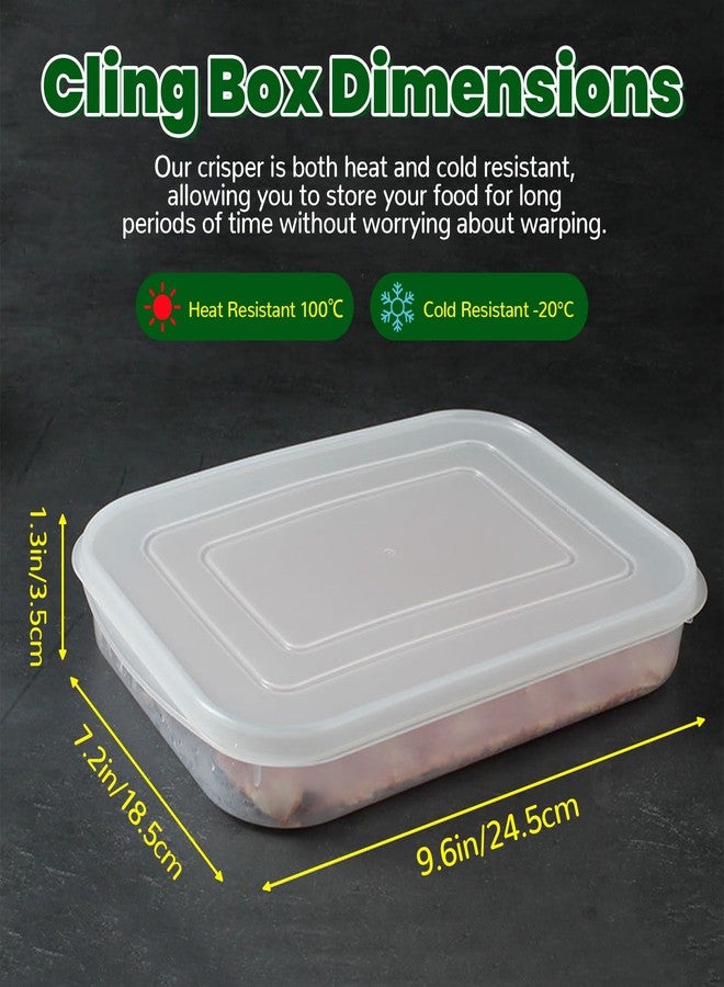 Roucerlin 10.6in Bacon Container for Refrigerator Airtight, Stackable Deli Meal Prep Containers with Lid, Bacon Keeper Holder Saver Box, Plastic Cold Cuts Storage Container Freezer Fridge (1 Piece) - Image 2