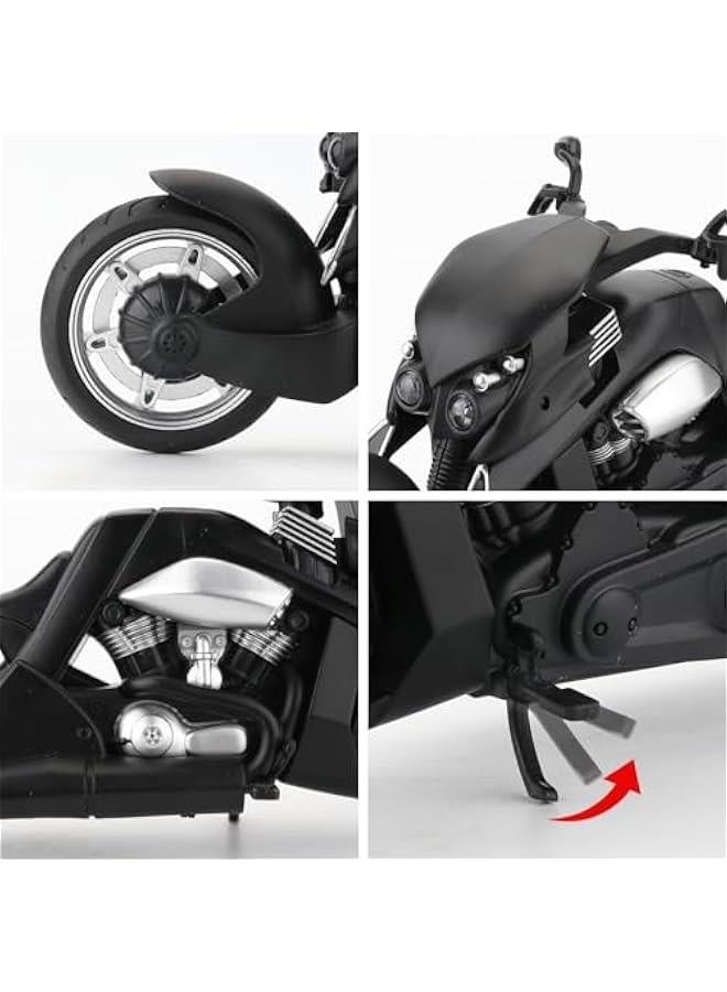 1:12 Compatible for Travertson V-rex Motorcycle Toy Car, Model Car, Collection and Decoration Gift Toy for Adults and Kids Boy Girl (Black)  - Image 3