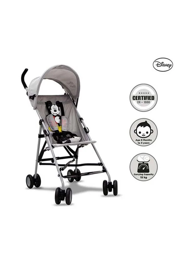 ديزني Mickey Mouse Umbrella Stroller With Carry Strap, Grey