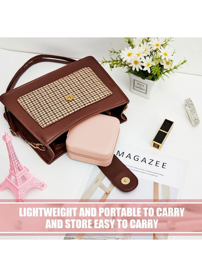 Taiyin 12 Pcs Travel Jewelry Case Bridesmaid Gift Boxes Jewelry Travel Organizer Small Jewelry Box Mini Storage Organizer Storage Box for Women Girls Bridesmaid Gift (White, Pink)  - Image 4