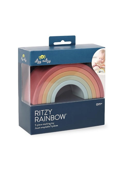 Itzy Ritzy Rainbow Stacker Toy - Includes 5 Arches for Stacking; Helps Develop Hand-Eye Coordination; Rainbow
