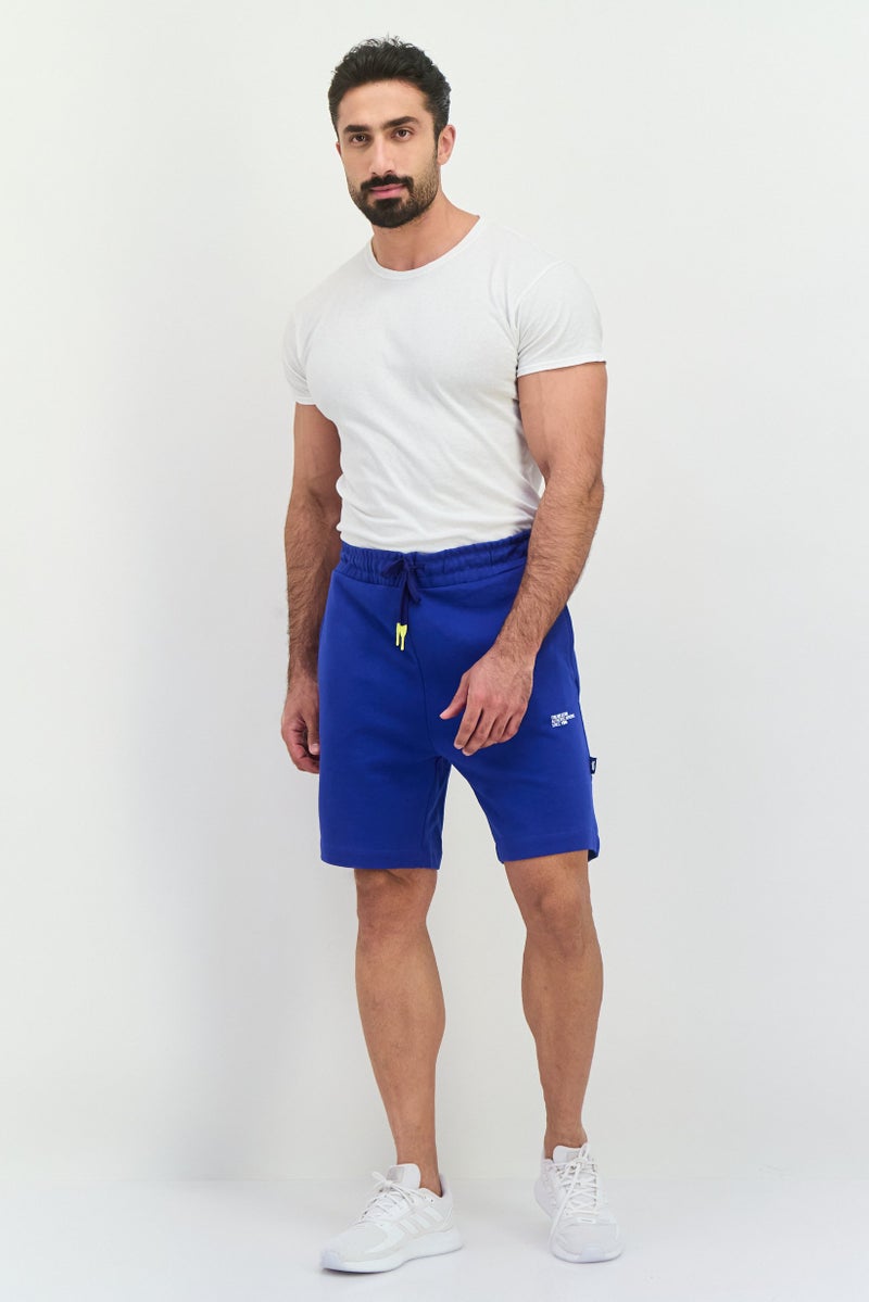 GAS Men Solid Basic Shorts, Royal Blue - Image 4
