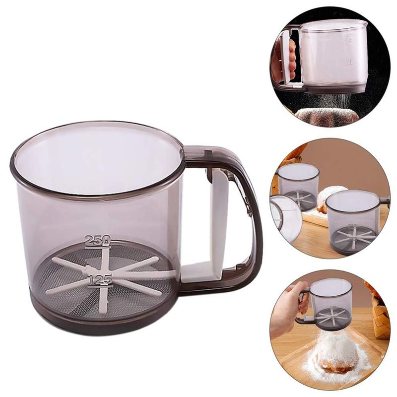 bosig Flour Filter Cup Professional Round Flour Sieve Strainer with HandleSugar Filter Mesh Powder Cake Baking Tools Kitchen Supplies SifterStainless Steel Sugar Salt Pepper Powder Sifter - Image 4