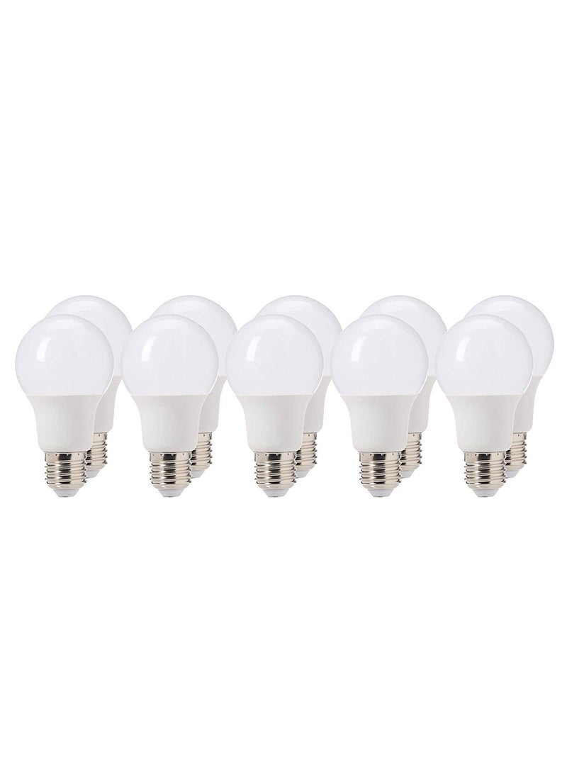 Narken TC 10 Pieces/Pack A60 9W E27 Edison Screw Type Warm white 3000K LED Power Saving Plastic-coated Aluminum Round Lamp Bulb Light 720-810LM 170-250V 50-60HZ 
