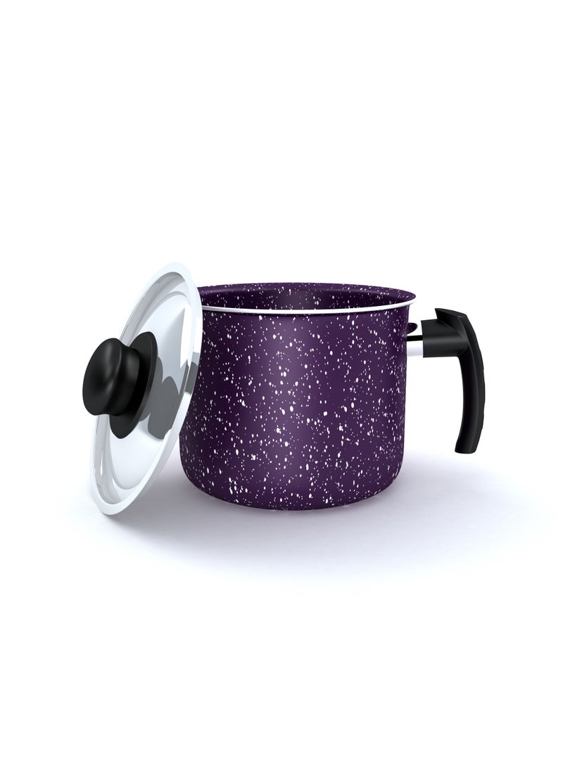 LAZORD - Granite Milk Pot Size 16 cm Purple - Image 1