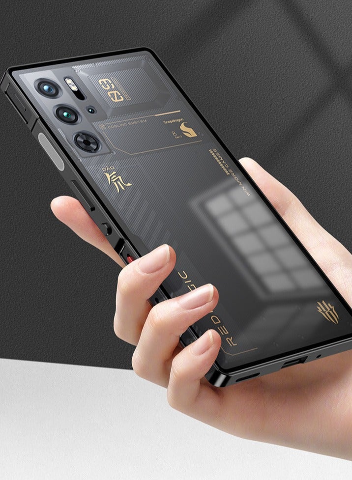 عام غطاء متوافق مع زدتي نوبيا ريد ماجيك 10 إير 2025 - إطار معدني مغناطيسي + ظهر زجاج مقوى شبه شفاف مطفأ، غطاء غير قابل للانزلاق مقاوم للصدمات مع حامي الكاميرا - Image 4