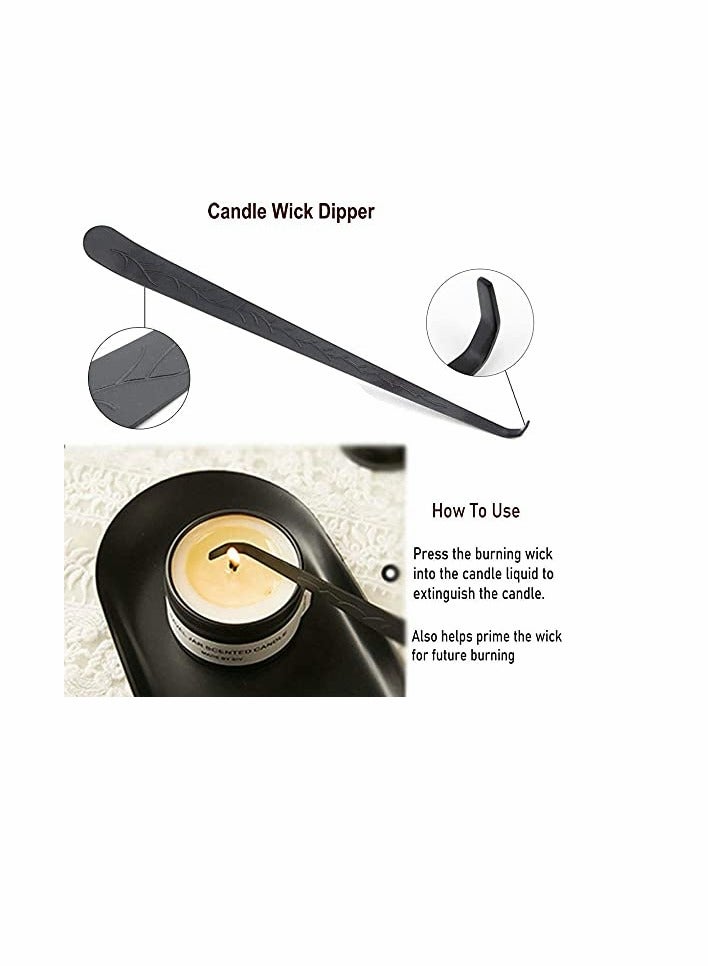 KASTWAVE Candle Snuffer, Wick Trimmer Dipper with Tray 4 in 1 Accessory Set Care Kit Gift for Lovers  - Image 5