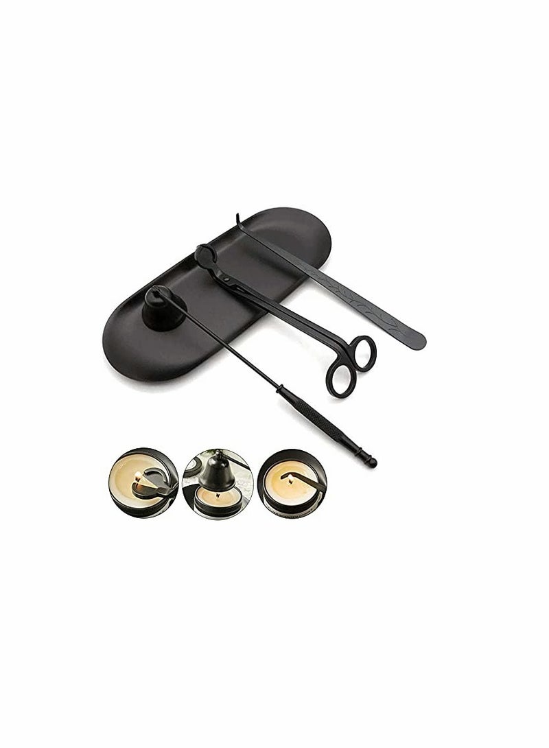 KASTWAVE Candle Snuffer, Wick Trimmer Dipper with Tray 4 in 1 Accessory Set Care Kit Gift for Lovers  - Image 1