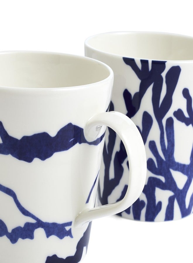 Royal Doulton Royal Doluton 1815 Pacific Mug 13.5oz Mixed Patterns Blue Set of 4 - Image 4
