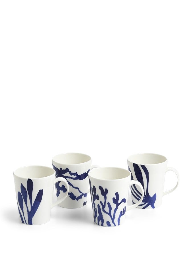 Royal Doulton Royal Doluton 1815 Pacific Mug 13.5oz Mixed Patterns Blue Set of 4 - Image 1