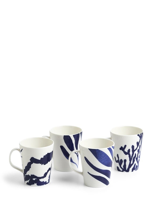 Royal Doulton Royal Doluton 1815 Pacific Mug 13.5oz Mixed Patterns Blue Set of 4 - Image 2