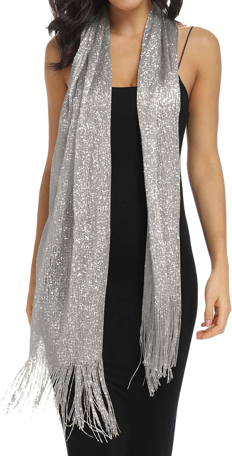 Rheane Shawls and Wraps for Evening Dress, Sparkle Shawls for Women with Buckle - Elegant Wedding Party Formal Shoulder Wrap - Image 3