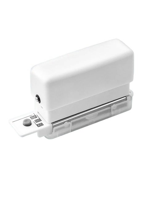 Hole Puncher, Lightweight And Portable Mini 6 Hole Punching Machine, Easy To Clean Loose Leaf Paper Hole Puncher Machine, Multipurpose Paper Punch Device For Crafts, Planners, Binders, (White)