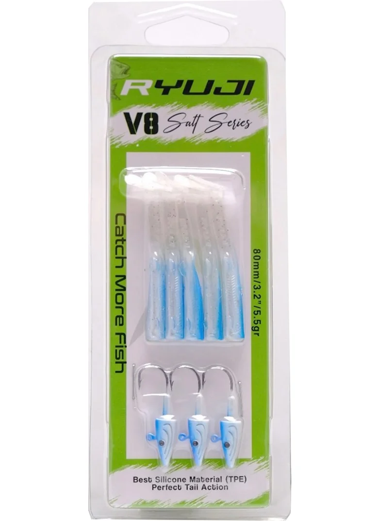 ريوجي V8 5.5gr. 8cm Silicone Bait