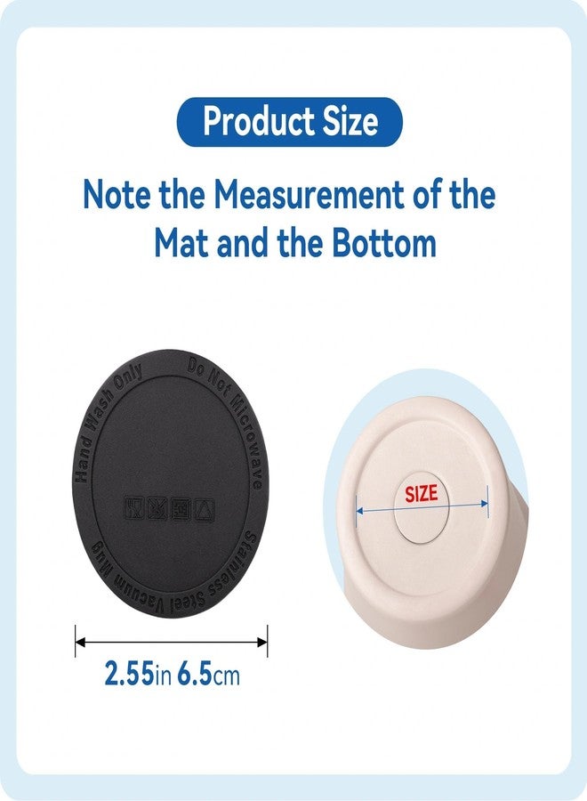 Prurex Silicone Bottom Protector for the Bottom of Mugs and Other Containers with a Bottom Diameter of 2.55" 65 mm,Multi-Use Non-Slip Mat(6 Pack) - Image 2