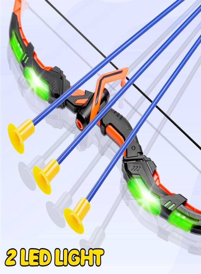 MOEAWS 2 Pack Bow and Arrow Set with Moving Standing Target& 2 Colors 20 Suction Cup Arrows, Light Up Archery Toys for Kids age 4-12 Years Old Boys Girls Indoor and Outdoor, Birthday Gifts Christmas ideas - Image 5