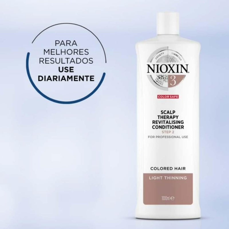 Nioxin System 3 Scalp Therapy Conditioner For Fine Chemically Enhanced Hair For Unisex  338 Oz - Image 1