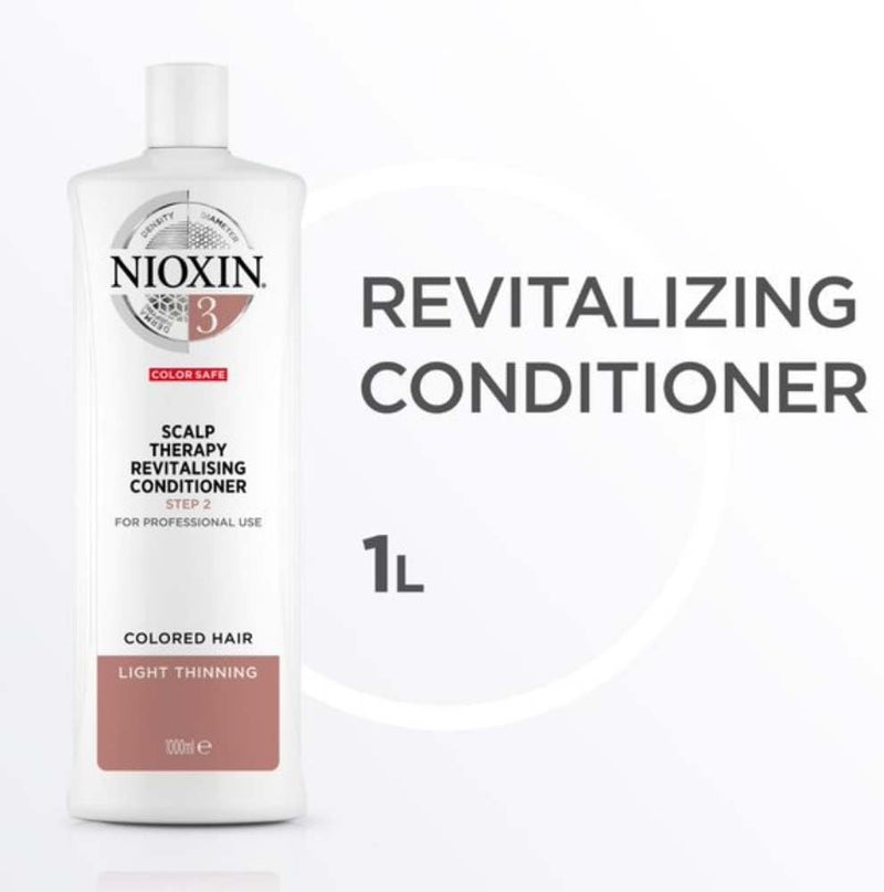 Nioxin System 3 Scalp Therapy Conditioner For Fine Chemically Enhanced Hair For Unisex  338 Oz - Image 2