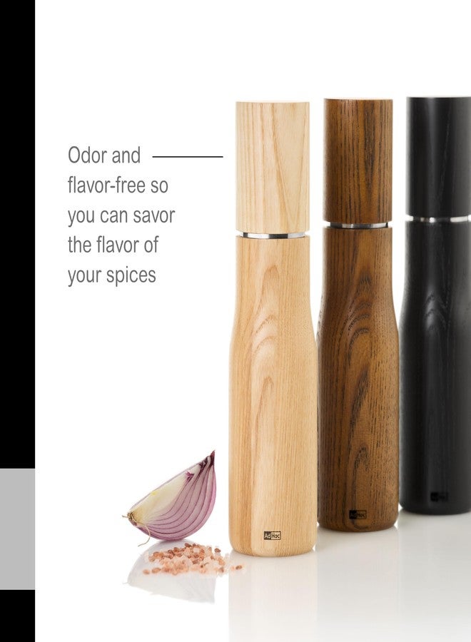 AdHoc Levo Salt or Pepper Mill - Adjustable Salt or Pepper Grinder for Convenience - Refillable Manual Mill for Elegant Kitchen Decor - Salt & Pepper Shaker with CeraCut Ceramic Grinders - 8.26" - Image 4