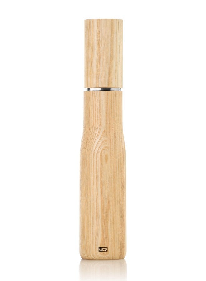 AdHoc Levo Salt or Pepper Mill - Adjustable Salt or Pepper Grinder for Convenience - Refillable Manual Mill for Elegant Kitchen Decor - Salt & Pepper Shaker with CeraCut Ceramic Grinders - 8.26" - Image 1
