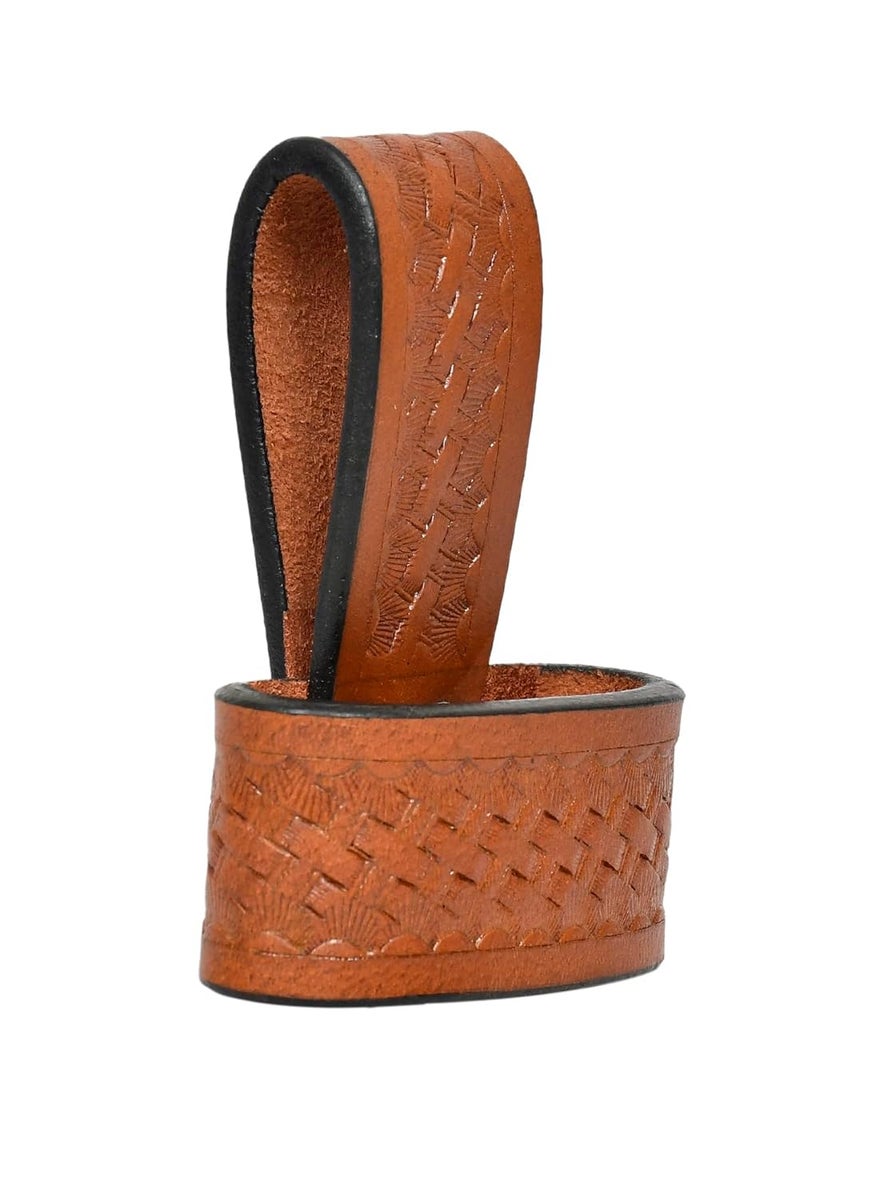 Full Grain Genuine Leather Hand Tooled Basket Weave Axe Holder  - Image 2