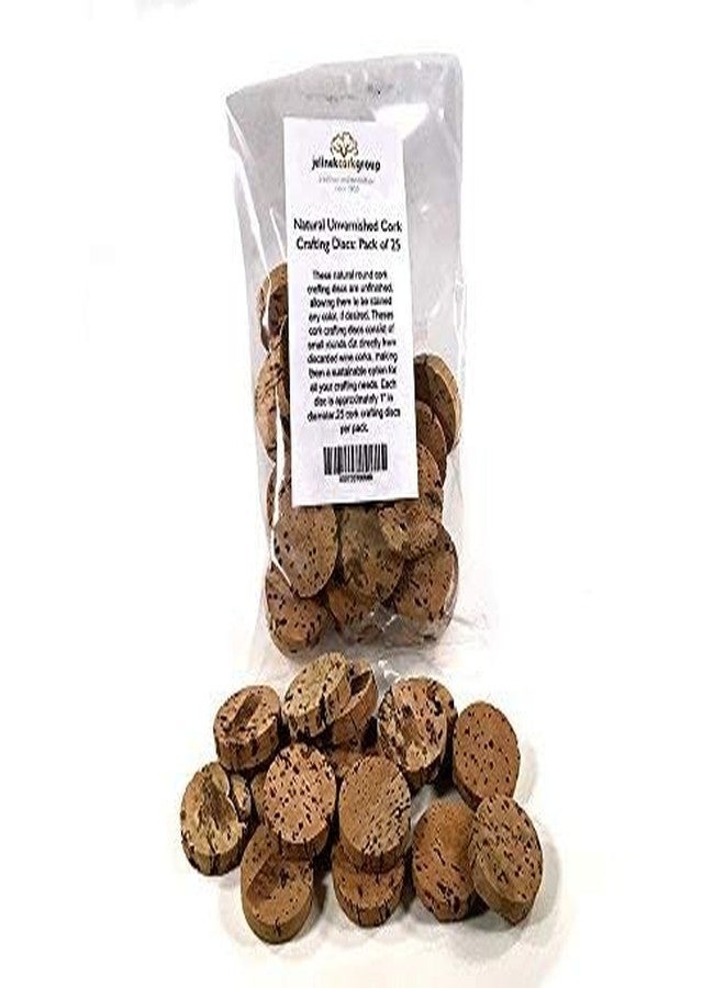 Jelinek Cork Group Natural Unvarnished Cork Crafting Discs Tiles (25 Pack) - Image 2