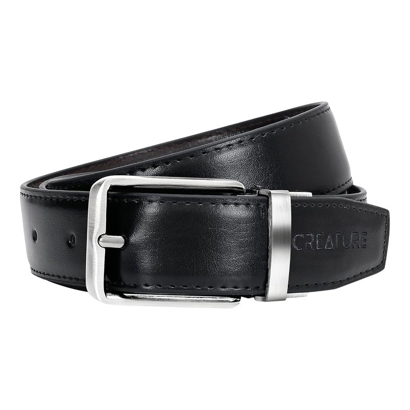 CREATURE Men's Reversible Shiny Pu-Leather Formal Belts(Color-Black/Brown||BL-014) - Image 5