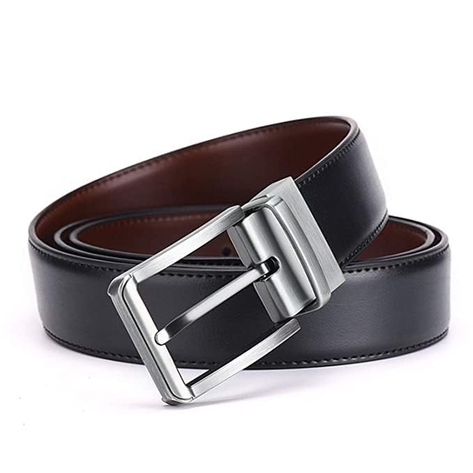 CREATURE Men's Reversible Shiny Pu-Leather Formal Belts(Color-Black/Brown||BL-014) - Image 2
