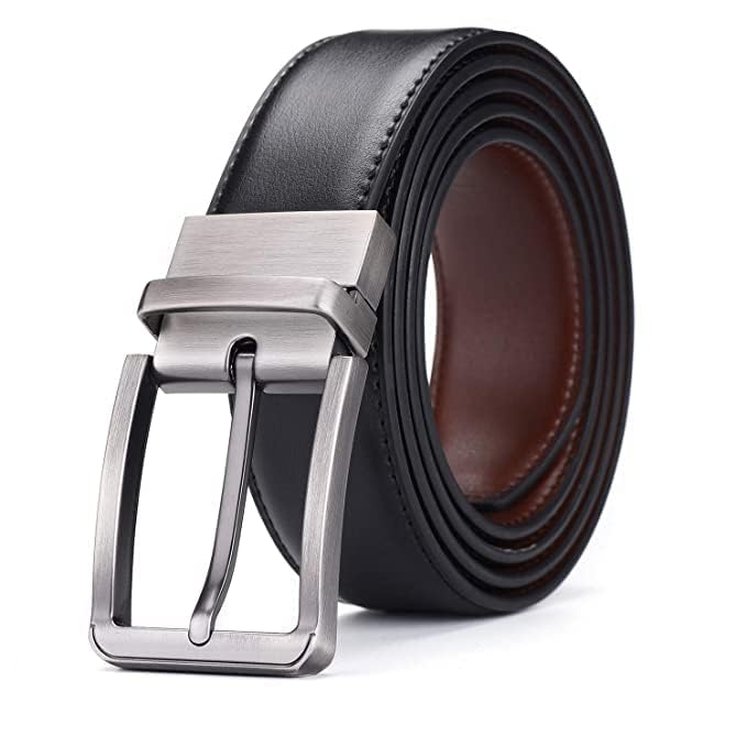 CREATURE Men's Reversible Shiny Pu-Leather Formal Belts(Color-Black/Brown||BL-014) - Image 4