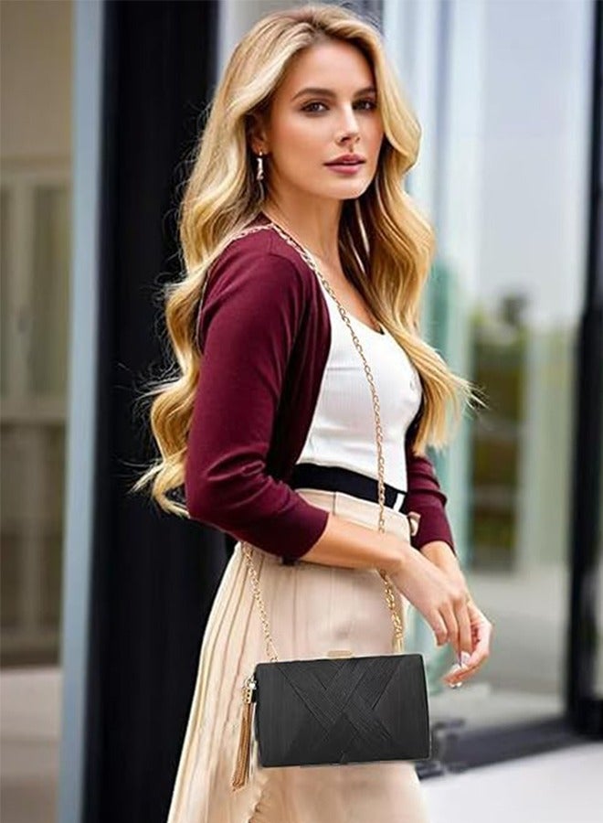 Elegant Women's Evening Clutch Bag with Detachable Chain - Perfect for Weddings, Parties, and Special Occasions  - Image 2