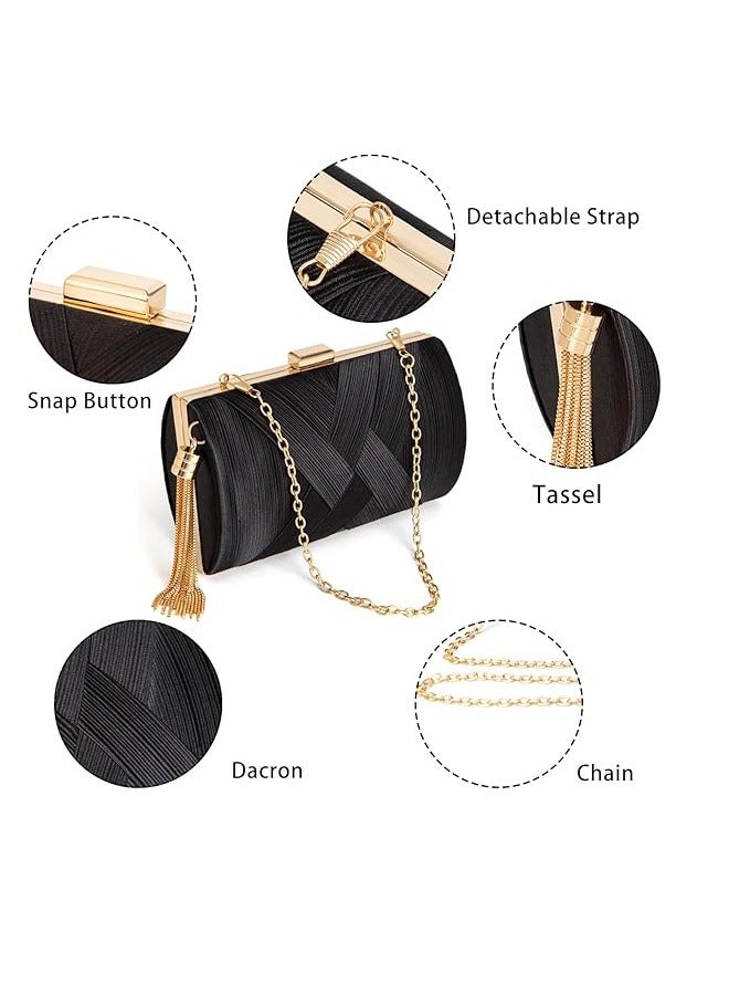Elegant Women's Evening Clutch Bag with Detachable Chain - Perfect for Weddings, Parties, and Special Occasions  - Image 4