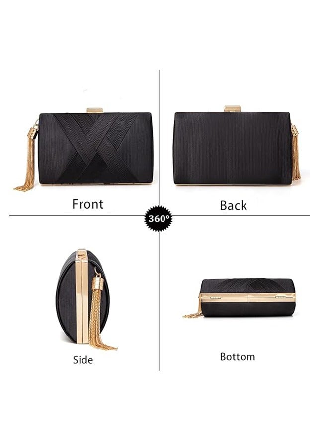 Elegant Women's Evening Clutch Bag with Detachable Chain - Perfect for Weddings, Parties, and Special Occasions  - Image 5