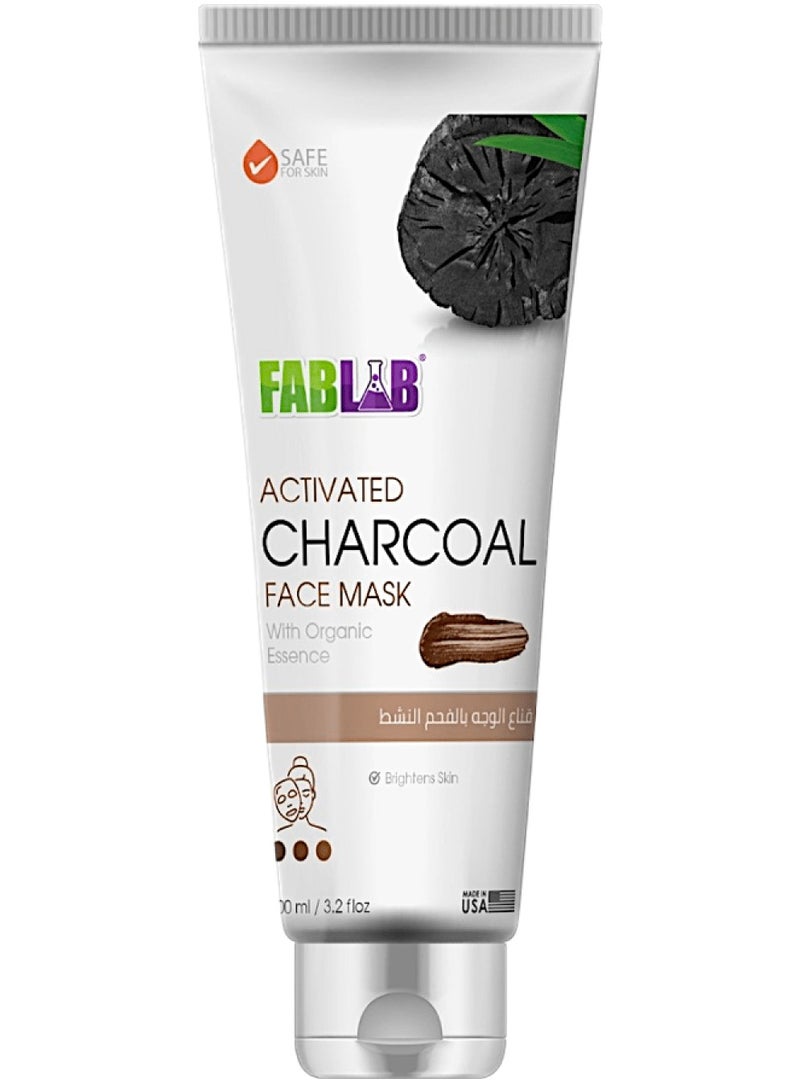 FabLab Activated Charcoal Face Mask With Organic Essence 100 ml