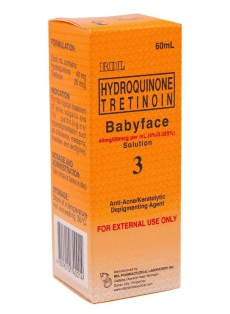 RDL 3 Pieces Babyface Anti-Acne Depigmenting Agent 3x60ml - Image 4