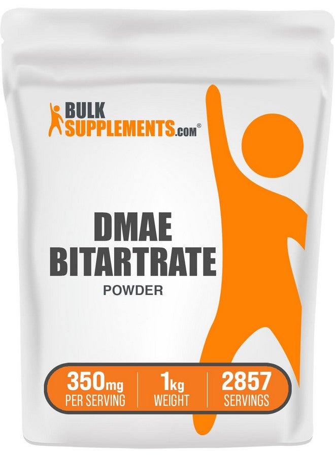 BulkSupplements.com DMAE Bitartrate Powder - Dimethylaminoethanol Bitartrate, DMAE Supplement - DMAE Powder, Gluten Free, 350mg per Serving, 1kg (2.2 lbs) (Pack of 1) - Image 1