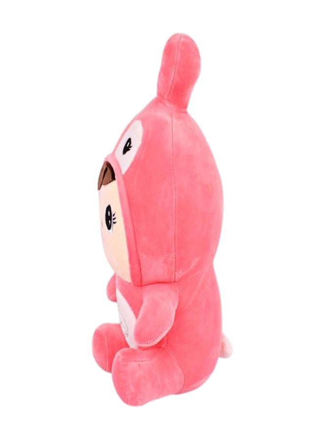 Stuff Tree Cute Pink Binki Bunny Plush Doll, Soft Stuffed Animal Toy with Rabbit Toy Gift, 25 cm - Image 4