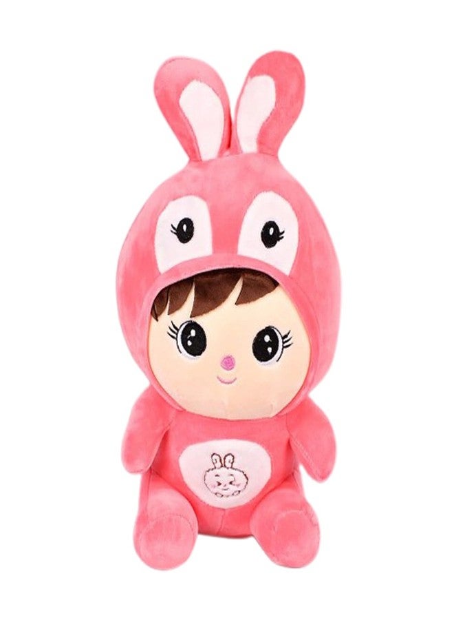 Stuff Tree Cute Pink Binki Bunny Plush Doll, Soft Stuffed Animal Toy with Rabbit Toy Gift, 25 cm - Image 3