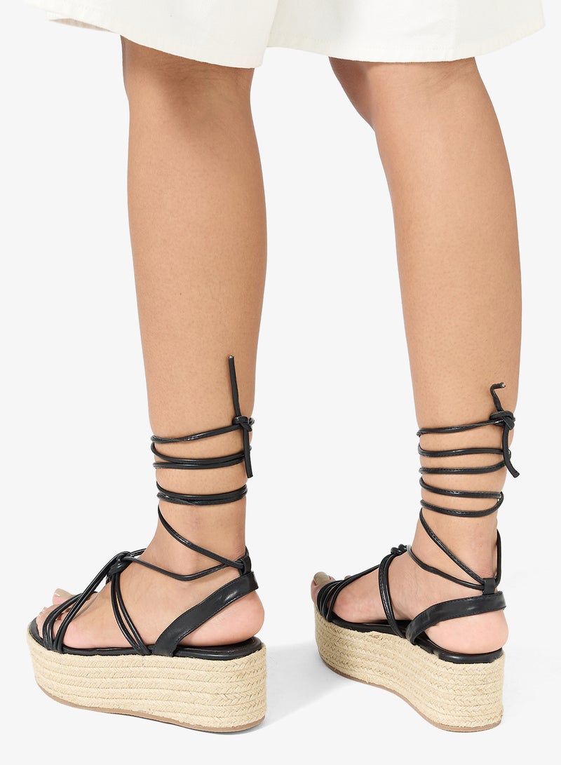 GLAMOROUS Ankle Strap Espadrille Platform Sandals - Image 3