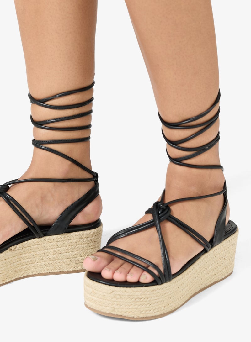 GLAMOROUS Ankle Strap Espadrille Platform Sandals - Image 4