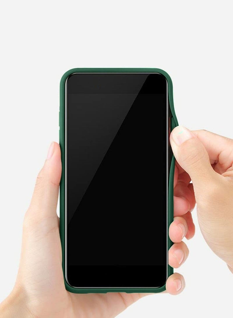 دبليو تيك حافظة لهاتف Xiaomi Redmi 13C 4G 2023 باللون الأخضر الداكن بتصميم هجين وشفاف ورفيع وأنيق من السيليكون الناعم - Image 2