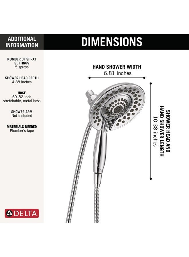 Delta 58569-PR25-PK Universal Shower Components Combo, Lumicoat Chrome - Image 3