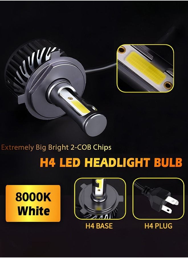 GROIC 2 حزمة H4 LED المصابيح الأمامية 360 درجة قابل للتعديل عالية ومنخفضة شعاع تحويل عدة 8000K مشرق الأبيض LED سوبر مشرق استبدال التوصيل ن اللعب  - Image 5