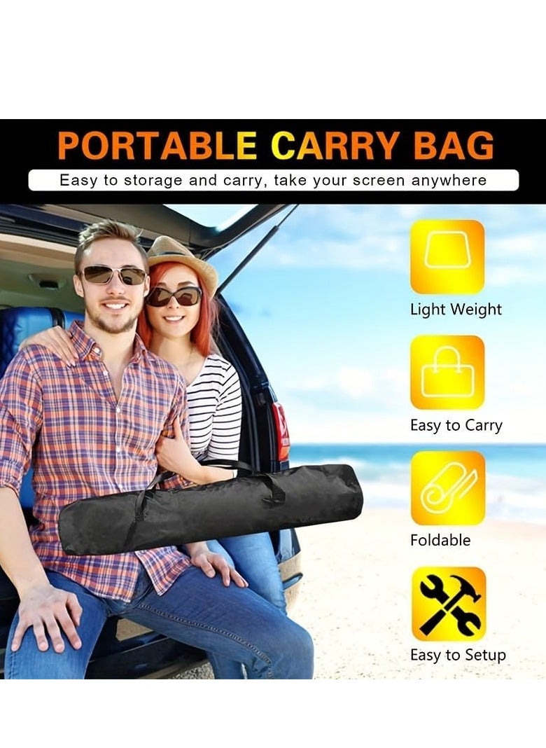 FlashHawk - 120 inch 16:9 Outdoor and Indoor Portable Projector Screen with 2.6M High Tripod Stands - Image 1
