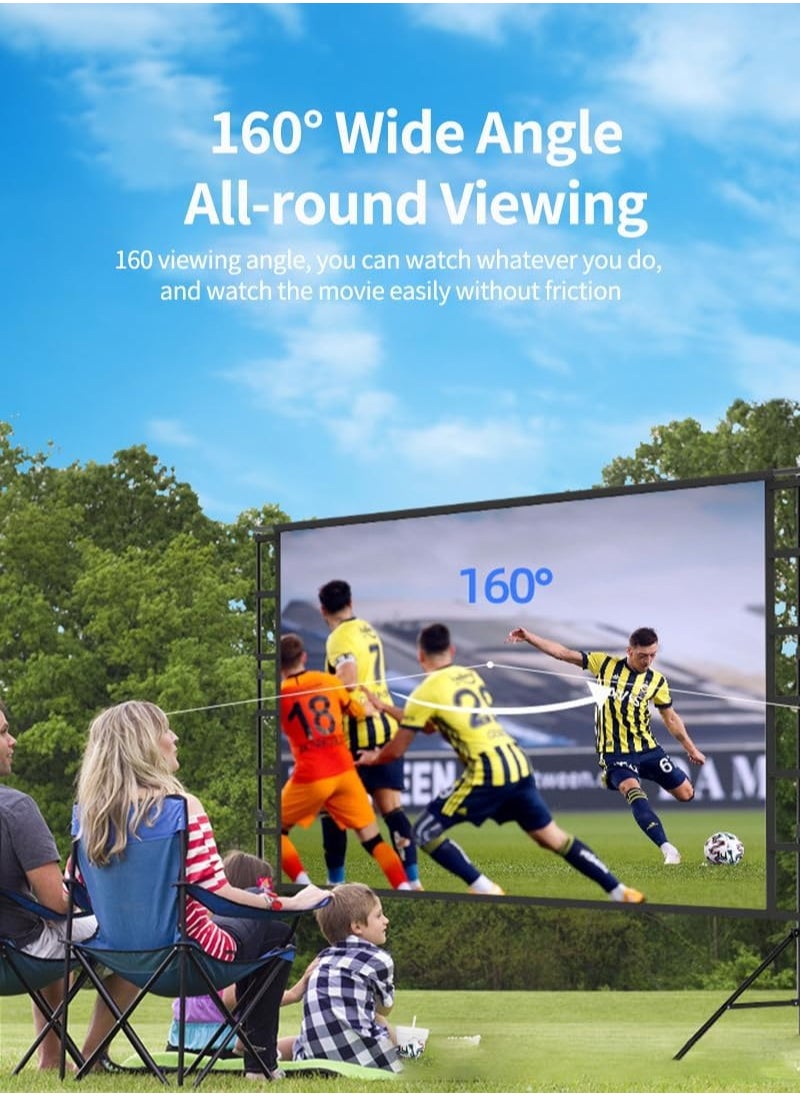 FlashHawk - 120 inch 16:9 Outdoor and Indoor Portable Projector Screen with 2.6M High Tripod Stands - Image 1