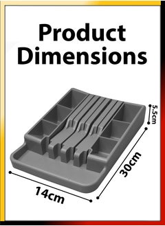 DBLEW Premium Cutlery Tray Knife Block Utensil Organizer For Spoons Forks Knives Holder Tableware Flatware Silverware Rest Rack Extra Storage Space for Kitchen Essentials Space Saving Tabletop or Drawer Use  - Image 4