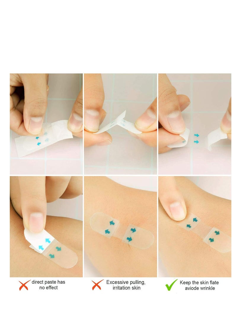 Face Lift Tape, 40pcs Invisible Wrinkle Lifting Patches for Hide Facial Wrinkles, Double Chin, V-Line Face, Firm Skin Beauty Up Tool, Transparent - Image 3