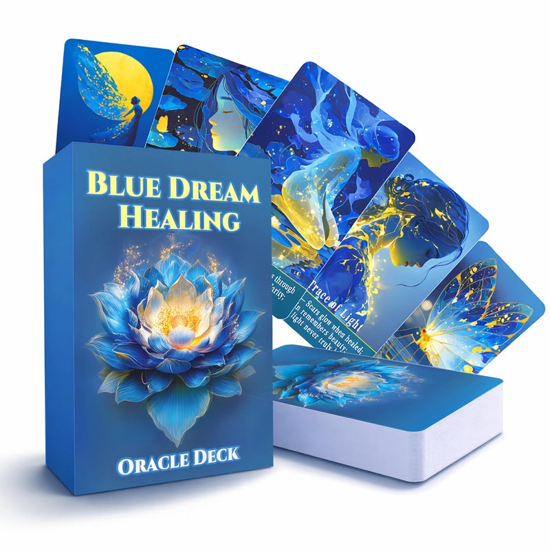 sishui Blue Dream Oracle Cards for Beginners 80 Cards Oracle Tarot Deck Fortune Telling Cards for Spiritual Guidance Daily Readings Self ReflectionEmotional Healing - Image 3