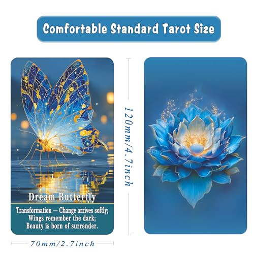 sishui Blue Dream Oracle Cards for Beginners 80 Cards Oracle Tarot Deck Fortune Telling Cards for Spiritual Guidance Daily Readings Self ReflectionEmotional Healing - Image 5